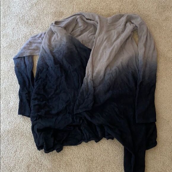 Barefoot dreams cozy cardigan grey ombré S/m - Picture 2 of 3